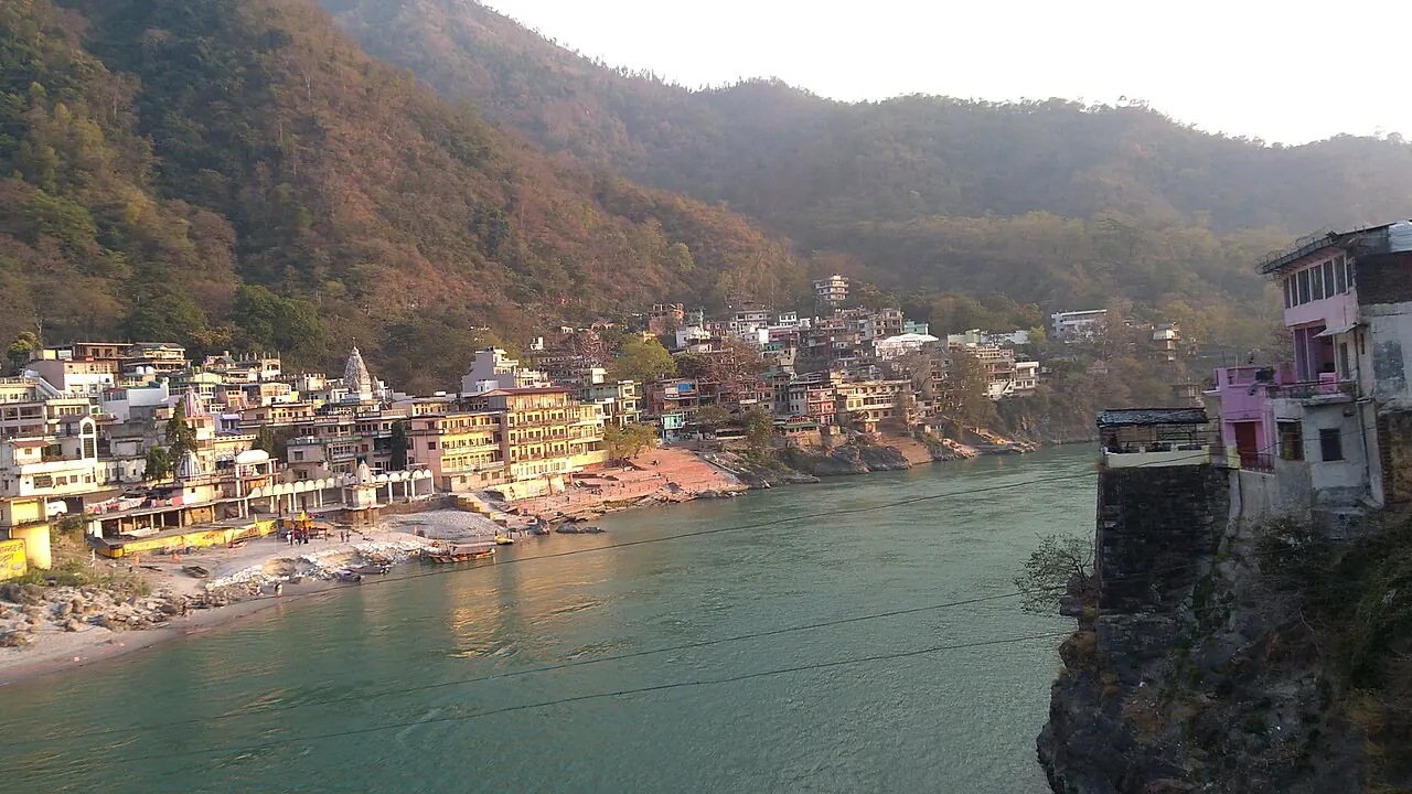 Ghats along the Ganga at Laxman Jhula
